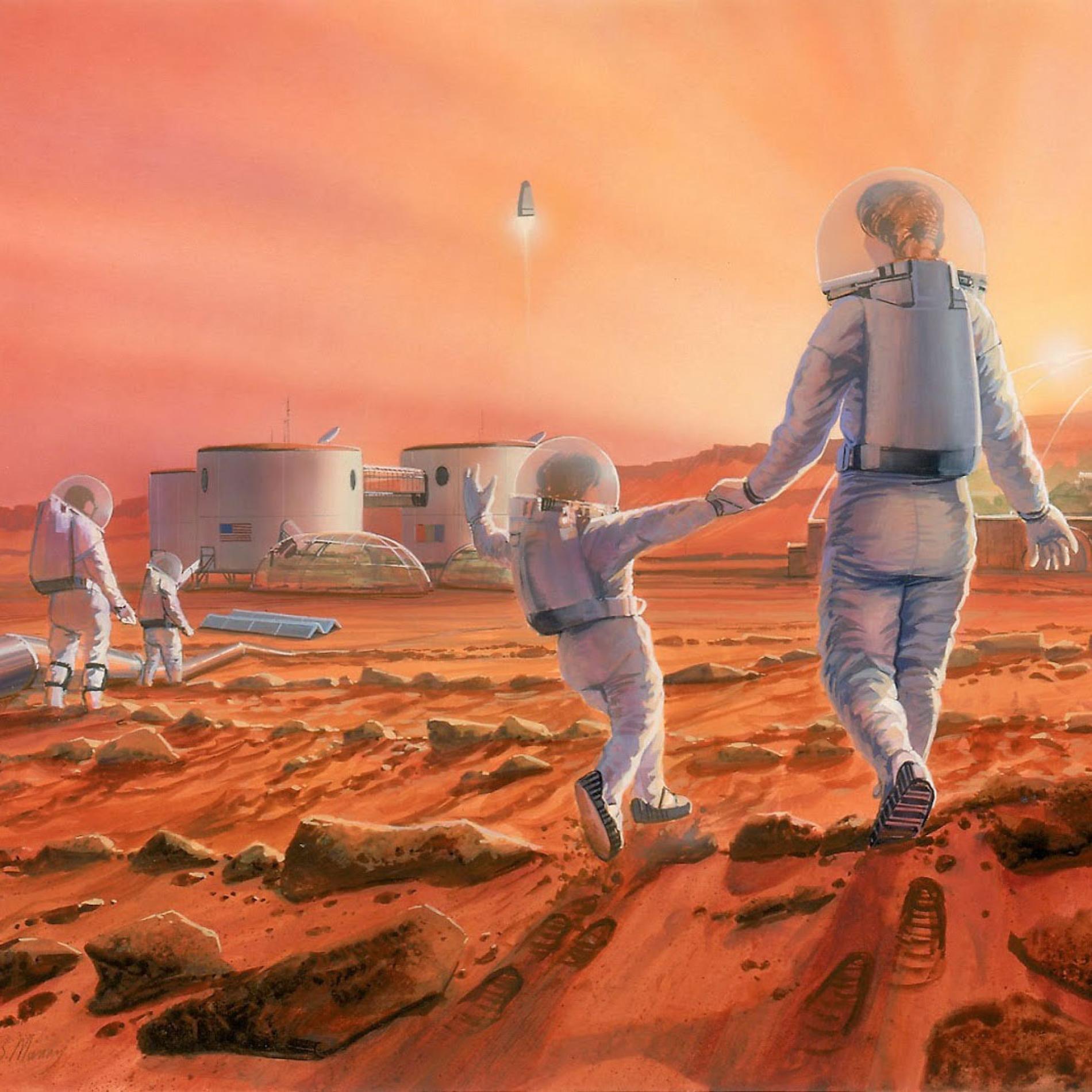 Включи на другой планете. Марс Планета колонизация. Человек на другой планете. Человек с Марса. Колонизация Марса.